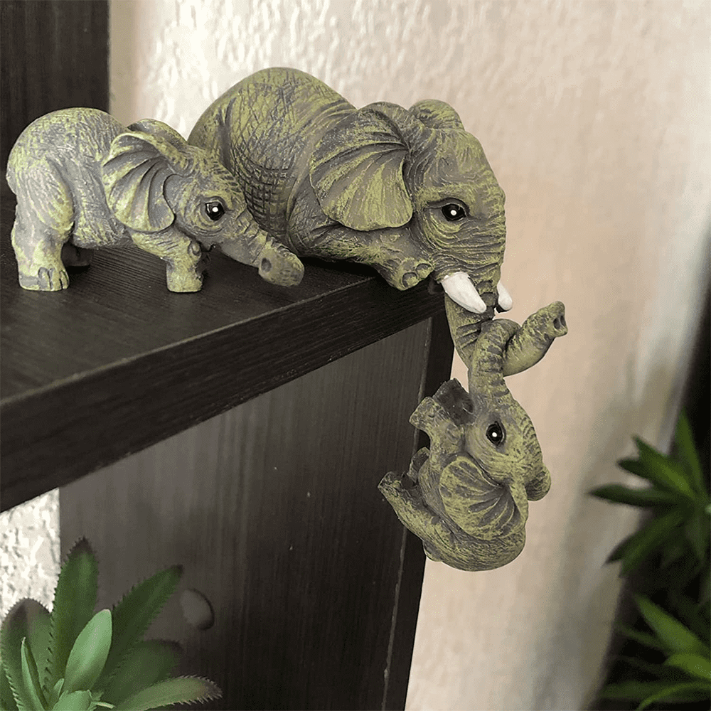 Three Piece Elephant Showpiece